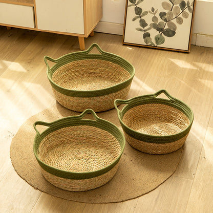 Cat nest rattan four seasons universal weaving summer cool nest cushion Internet celebrity cat scratching board integrated pet bed cat supplies