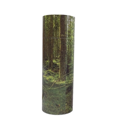 Direct supply cylindrical wood paper tube biodegradable wooden pet memorial funeral urn