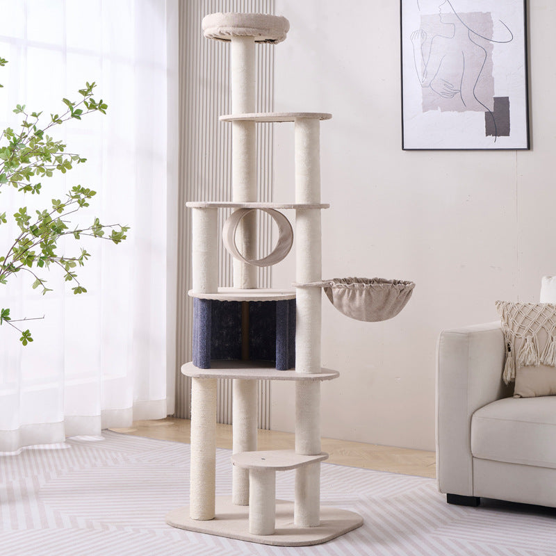 Wholesale cat climbing frame for big cats, cat climbing toys for multiple cats, suitable for bold sisal wear-resistant scratching column cat frame cattery