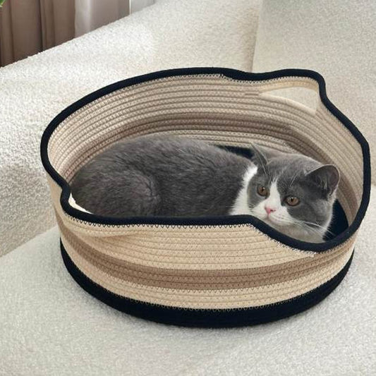Cat litter universal in all seasons Semi-closed pet litter summer hand-woven cat sleeping litter cat scratch wear-resistant cat litter