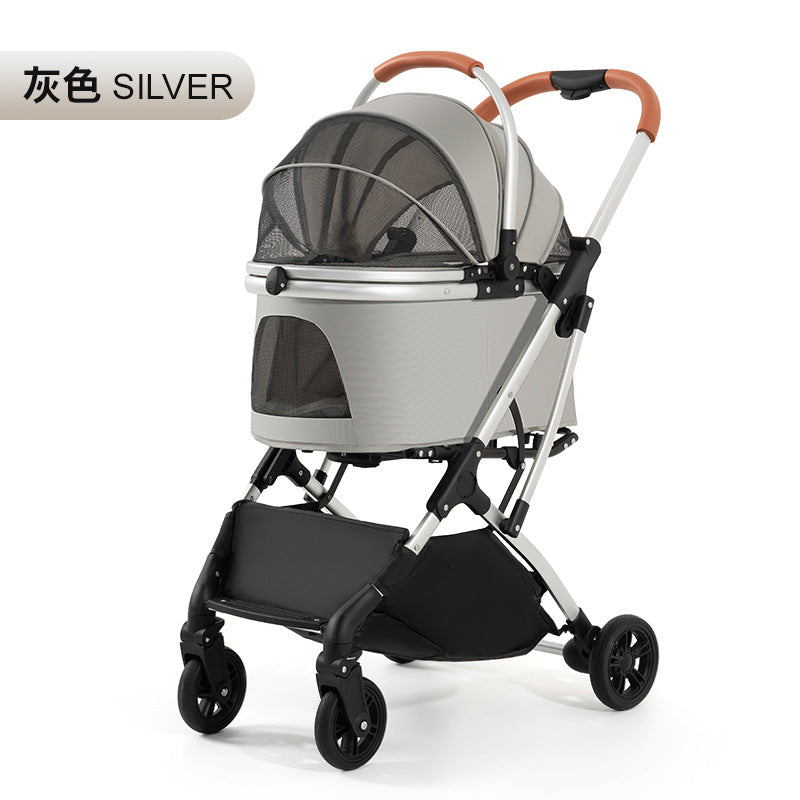 Wholesale medium and large dog pet cart dog cat teddy baby cart out small pet cart lightweight foldable