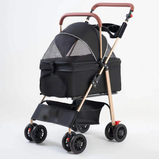 Wholesale pet cart gold tube design can be customized