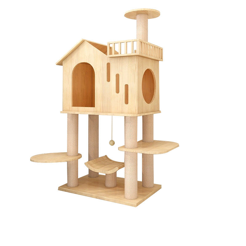 Luxury small cat climbing frame Solid wood cat frame Large cat house Cat nest Cat jumping platform Cat tree