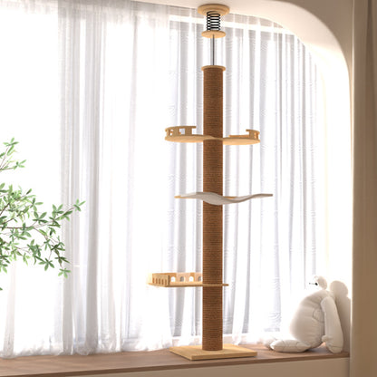 Wholesale Tongtian Post Cat Climbing Frame Cat Toy Cat Scratch Board Factory Solid Wood Bold and Firm Top-notch Cat Scratch Post