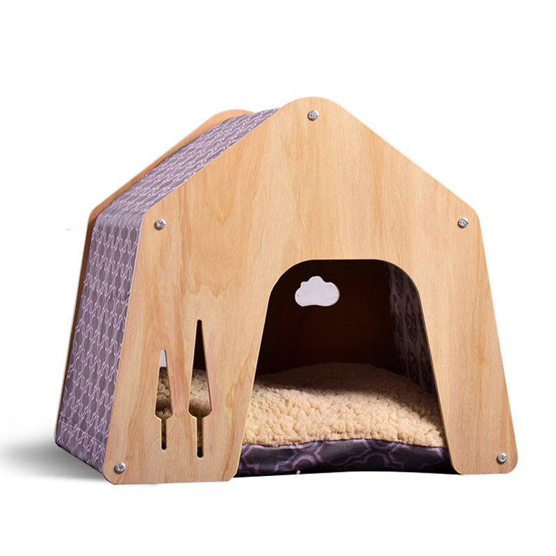 Wholesale cat's nest, dog's nest, universal in all seasons, delivery room, ventilated and environmentally friendly solid wood furniture, a variety of colors to choose from