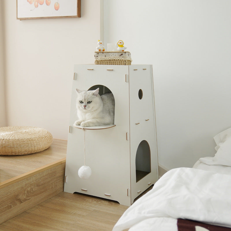 Wholesale Bedside Table Cat Nest Bedroom Home Wooden Splicing Assembly Cat Small Dog Universal House Cattery