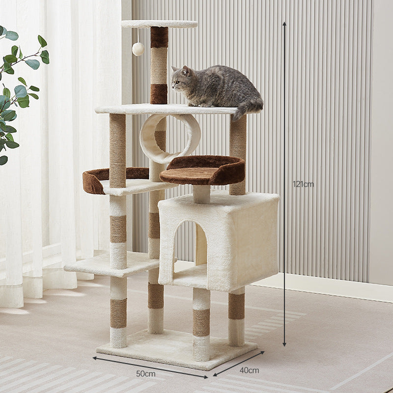 Cat climbing frame cat nest cat tree integrated household solid wood cat shelf space capsule cat nest cat observation platform cat jumping platform
