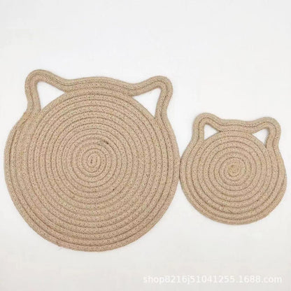Cat cushions for sleeping in summer are wear-resistant and cannot drop chips. Pet supplies. Rattan mat, cat ice mat, floor mat, cat scratching board.