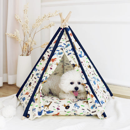 Wholesale Pet Tent Cat House Dog House Teddy Removable Washable Cotton Canvas Lion Pet House Pet Supplies