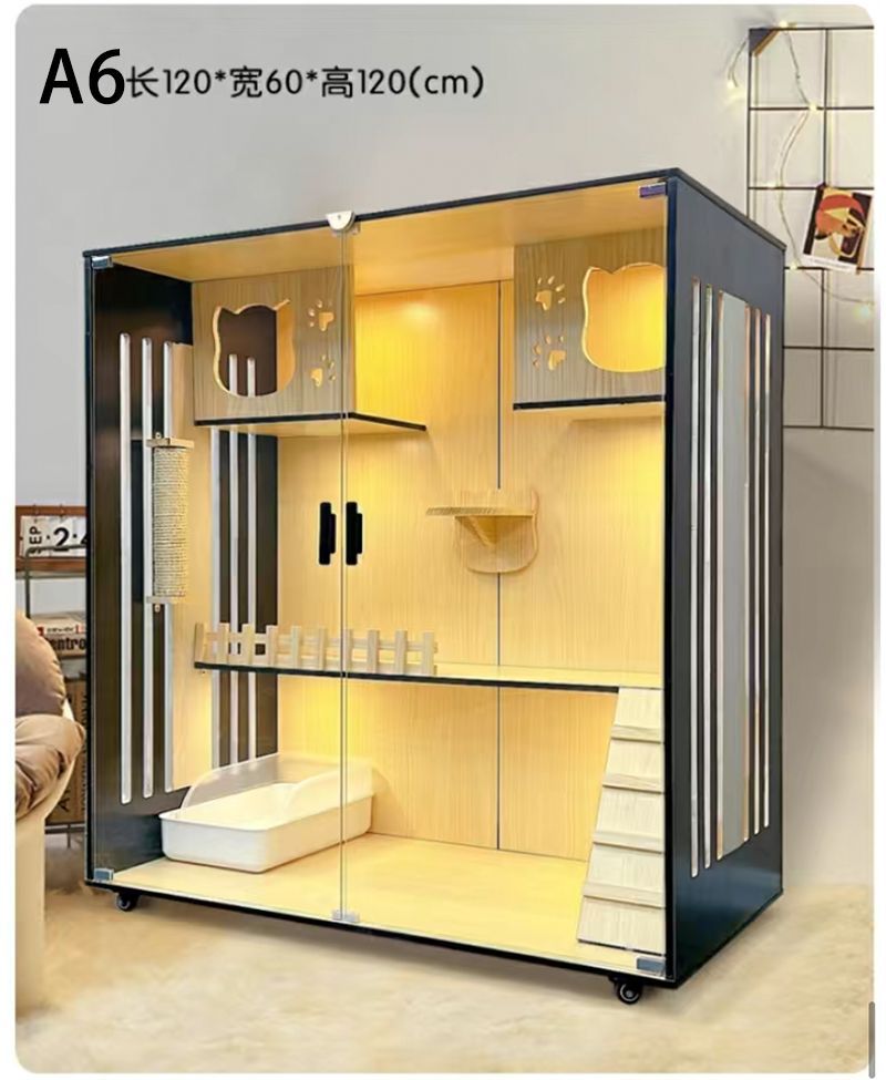 Cat villa cat cage cat cabinet wooden cat villa cat nest cat house cat big house second and third floor cat castle pet cabinet