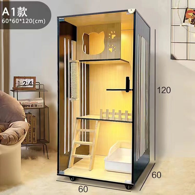 Cat villa cat cage cat cabinet wooden cat villa cat nest cat house cat big house second and third floor cat castle pet cabinet
