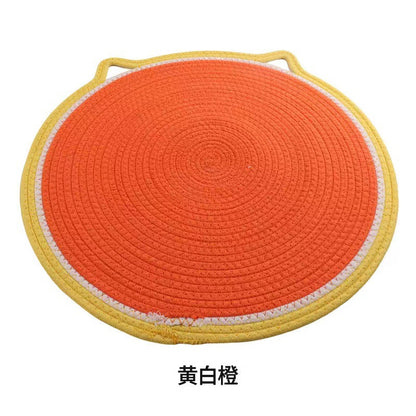Cotton rope cat scratching pad woven pet cat sleeping cotton pad cat lying pad scratch resistant wear resistant non-stained claw pad