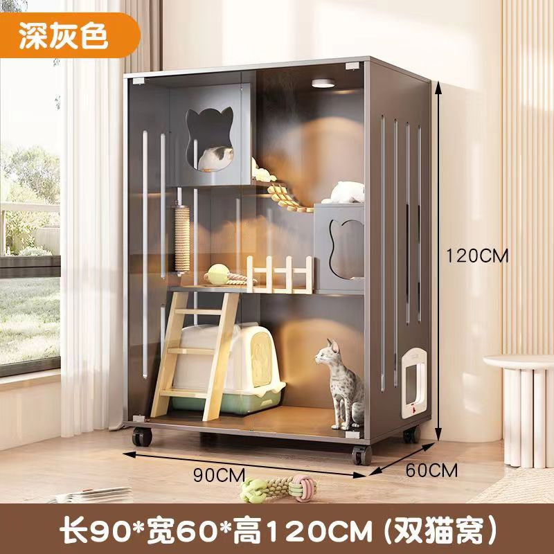 Cat Cage Cat Villa Pet Cabinet Large Free Space Luxury Cat Cat House Cat House Cat House Pet Cabinet