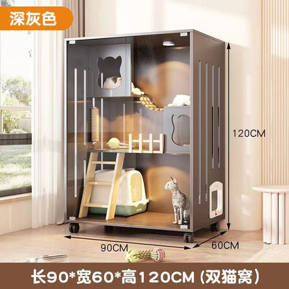 Cat Cage Cat Villa Pet Cabinet Large Free Space Luxury Cat Cat House Cat House Cat House Pet Cabinet