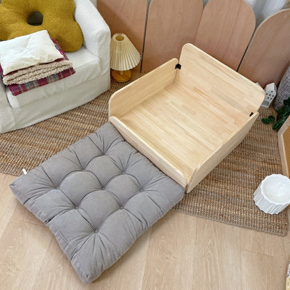 Pet sofa, wooden pet cat and dog bed, pet sofa universal in all seasons, ground-free sofa, small dog nest
