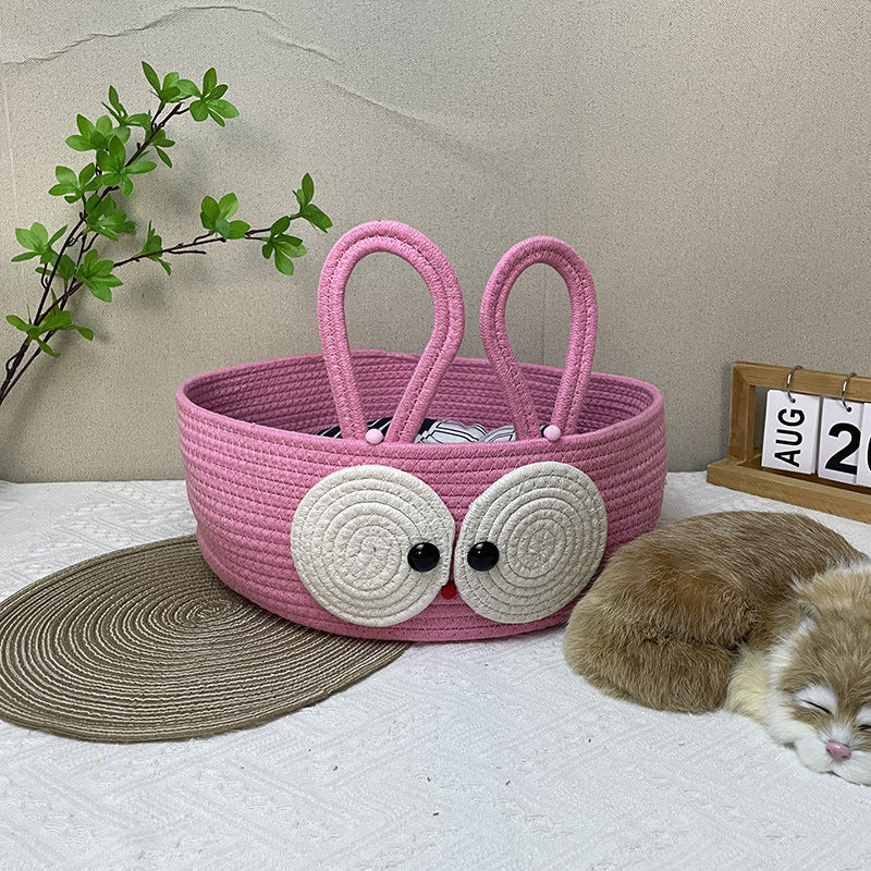 New woven cat litter summer woven cat litter four-season universal cat supplies cotton rope cat scratching board pet litter