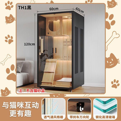 Cat Villa Wooden Cat Cage Household Indoor Double-layer Cat Cabinet Three-layer Cat House Pet Cabinet Cat Nest Cat House