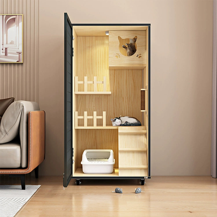 Wholesale Cat Villa Wooden Cat House  Integrated   Indoor Panoramic Cat Room