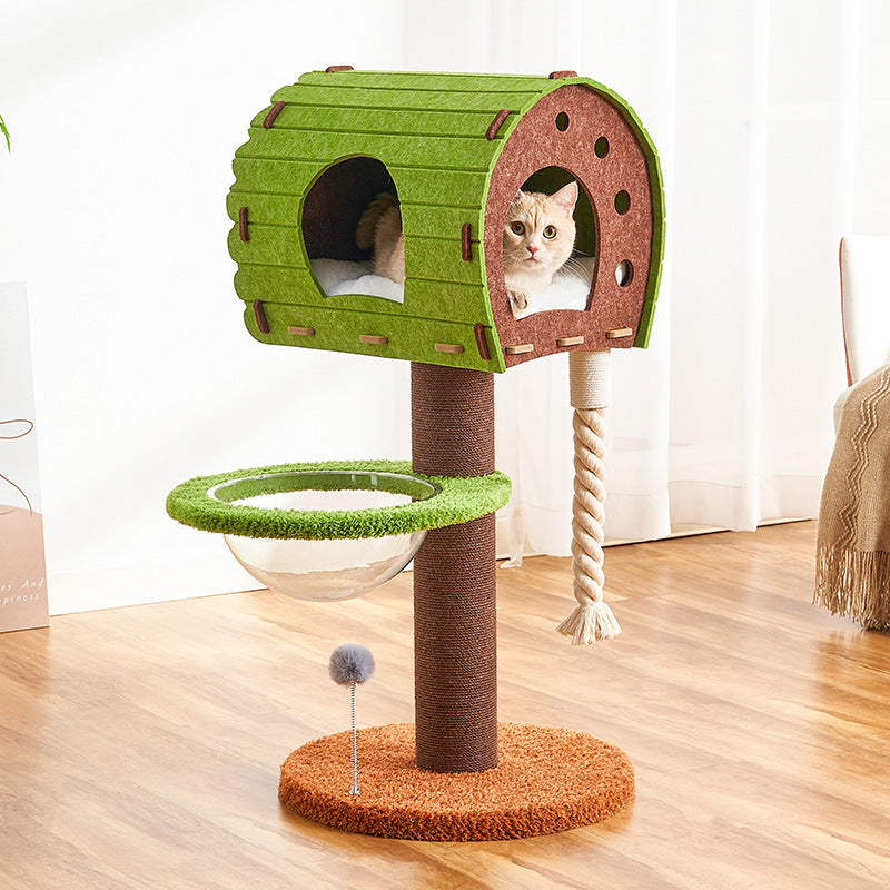 Cat climbing frame covers a small felt cat tree cat nest integrated four-season universal cat scratching column space capsule multi-cat family