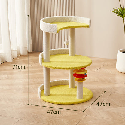 Cat climbing frame cat nest integrated household solid wood cat shelf cat observation platform cat jumping platform space capsule cat nest cat scratching column