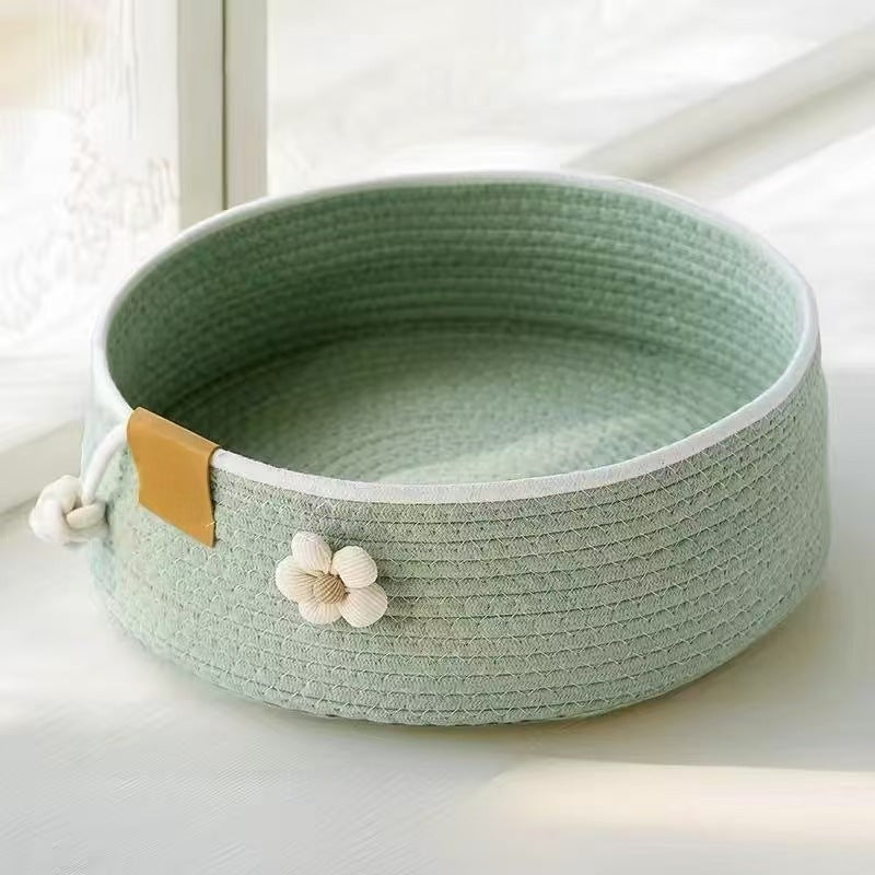 Cat litter Summer cat litter Universal multi-cat family kitten special cotton and linen woven cat litter Super large cat litter