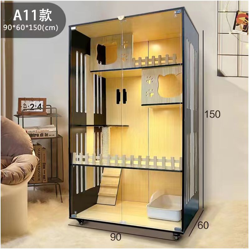 Cat villa cat cage cat cabinet wooden cat villa cat nest cat house cat big house second and third floor cat castle pet cabinet