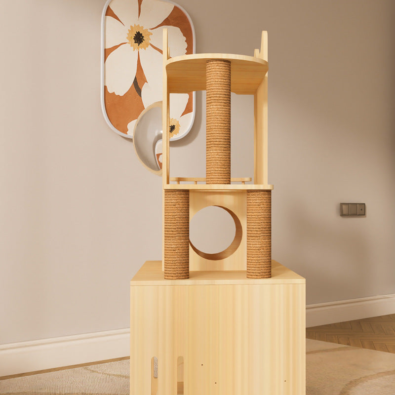 Wholesale solid wood cat cabinets, household multi-layer cat tree，wooden cat cages, cat climbing frames, cat trees, cat houses and cat beds