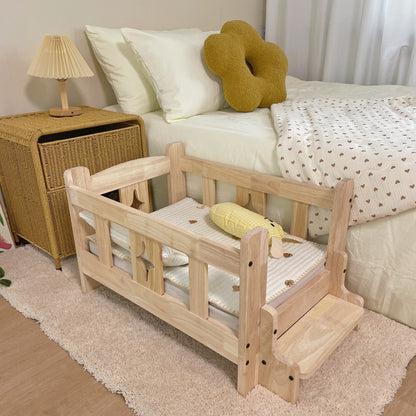 Pet wooden bed, dog wooden bed, pet dog cat wooden bed, small and medium-sized dogs, off-ground four-season wooden nest