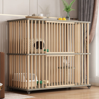 Cat villa,Double-layer solid wood cat cage oversized space indoor cat villa removable cat cabinet cat cage cat house cat room breeding cat nest
