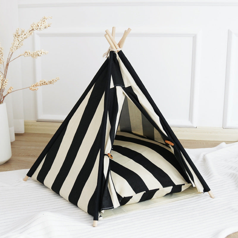 Wholesale Pet Tent Cat House Dog House Teddy Removable Washable Cotton Canvas Lion Pet House Pet Supplies