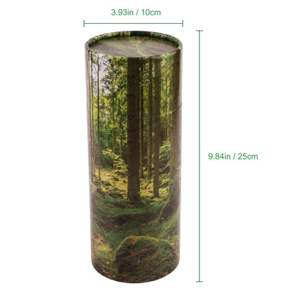 Direct supply cylindrical wood paper tube biodegradable wooden pet memorial funeral urn