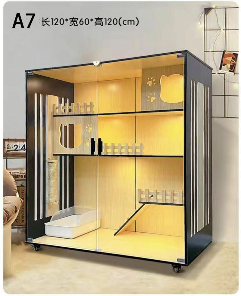 Cat villa cat cage cat cabinet wooden cat villa cat nest cat house cat big house second and third floor cat castle pet cabinet