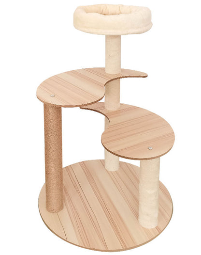 Wholesale cat climbing frame cat nest cat tree integrated factory direct sales cat scratching board solid wood large cat jumping platform column