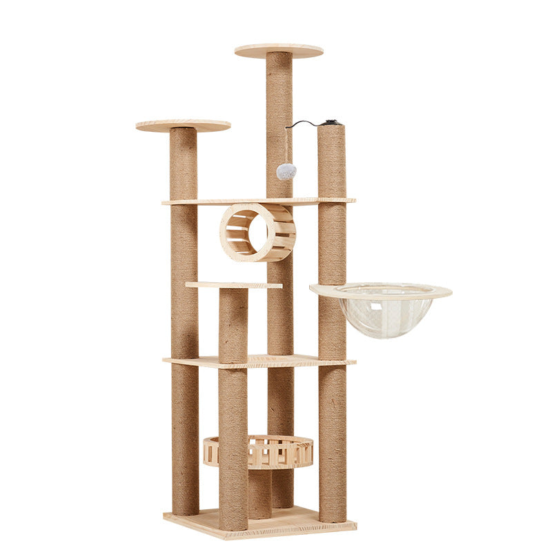 Wholesale Pine Cat Climbing Frame Cat Nest Cat House Cat Jump Platform Processing Space Capsule Cat Toys Pet Nest Pet Supplies Cat Room