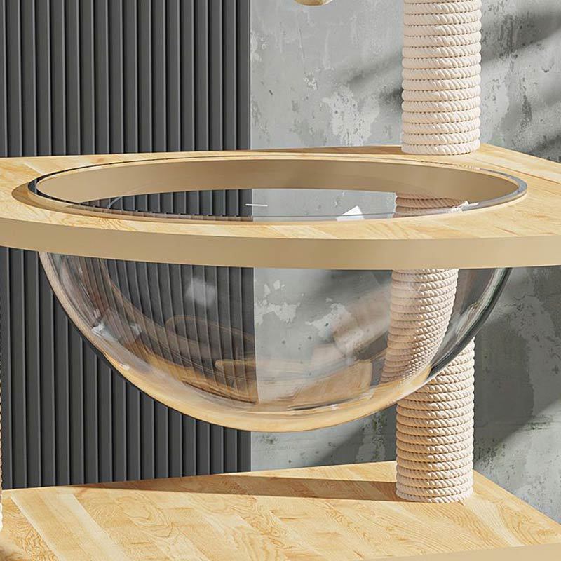 Wholesale cat climbing frame cat nest cat tree integrated factory direct sales cat scratching board solid wood large cat jumping platform column