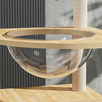 Wholesale cat climbing frame cat nest cat tree integrated factory direct sales cat scratching board solid wood large cat jumping platform column