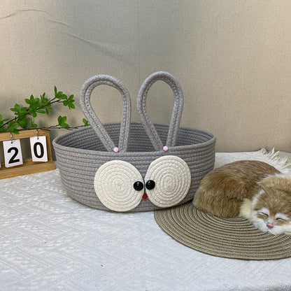 New woven cat litter summer woven cat litter four-season universal cat supplies cotton rope cat scratching board pet litter