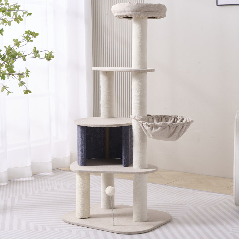 Wholesale cat climbing frame for big cats, cat climbing toys for multiple cats, suitable for bold sisal wear-resistant scratching column cat frame cattery