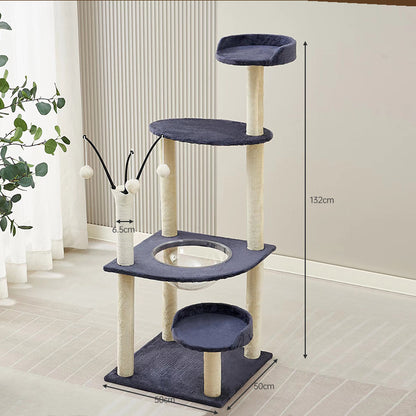 Cat climbing frame cat nest cat tree integrated household solid wood cat shelf space capsule cat nest cat observation platform cat jumping platform