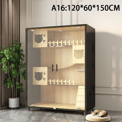 Cat villa cat cage cat cabinet wooden cat villa cat nest cat house cat big house second and third floor cat castle pet cabinet