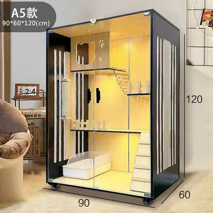 Cat villa cat cage cat cabinet wooden cat villa cat nest cat house cat big house second and third floor cat castle pet cabinet