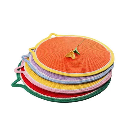 Cotton rope cat scratching pad woven pet cat sleeping cotton pad cat lying pad scratch resistant wear resistant non-stained claw pad