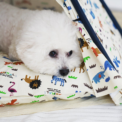 Wholesale Pet Tent Cat House Dog House Teddy Removable Washable Cotton Canvas Lion Pet House Pet Supplies