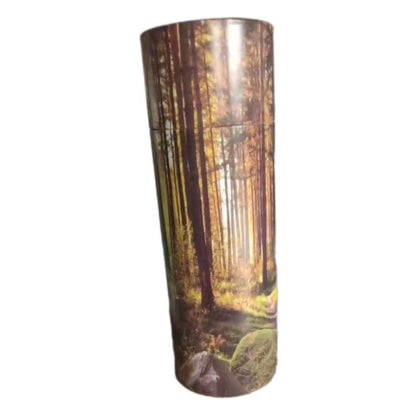 Direct supply cylindrical wood paper tube biodegradable wooden pet memorial funeral urn