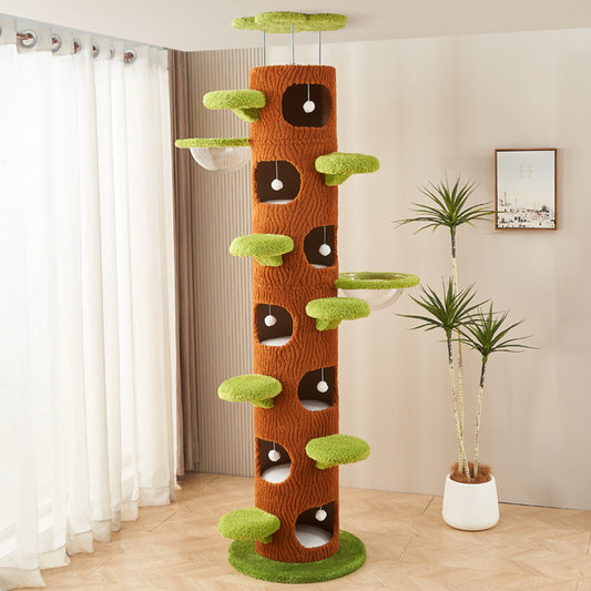 Cat climbing frame cat nest cat tree integrated space capsule non-solid wood Tongtian pillar cat frame sisal toy cat products Daquan