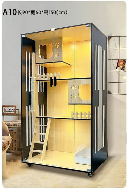 Cat villa cat cage cat cabinet wooden cat villa cat nest cat house cat big house second and third floor cat castle pet cabinet