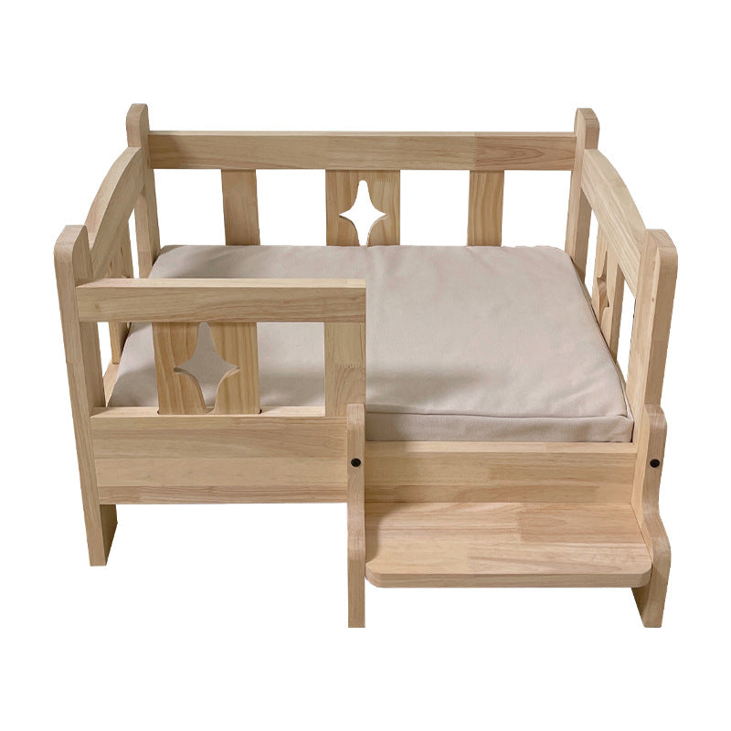 Pet wooden bed, dog wooden bed, pet dog cat wooden bed, small and medium-sized dogs, off-ground four-season wooden nest