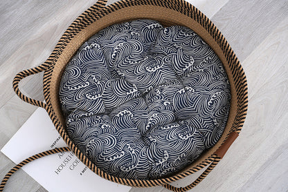 Straw winter warm cat nest, cattail grass weaving cat supplies universal in all seasons, super large pet nest spot