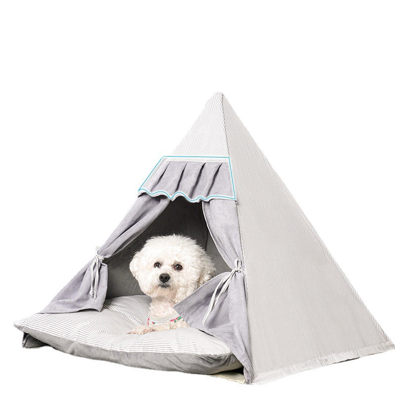 Wholesale F Foldable Striped Triangle Pet Tent Cat Nest Dog House