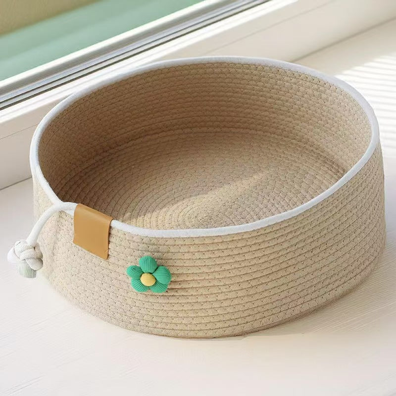 Cat litter Summer cat litter Universal multi-cat family kitten special cotton and linen woven cat litter Super large cat litter